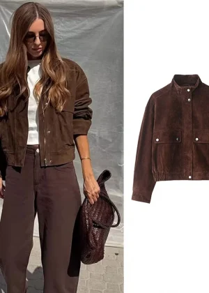 Women's Autumn Jackets 2025 New Fashion Big Pocket Elegant Women's Loose Warm Jackets Autumn Street Chic Young Student Coats