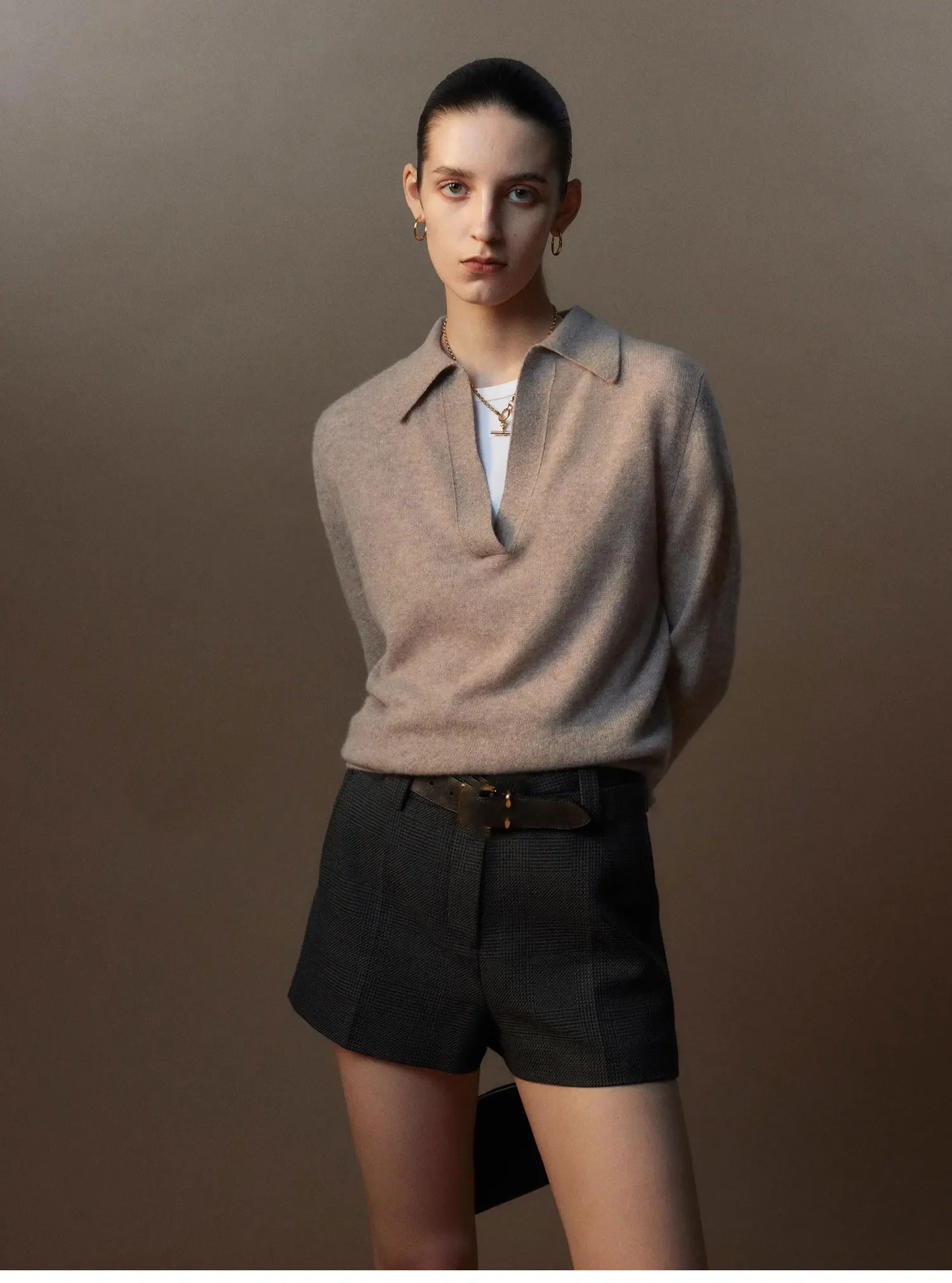 100% Cashmere Intellectuals POLO Scissors Collar Knitwear Sweater Shop - Image 3